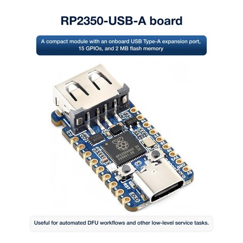 Raspberry RP2350-USB-A Raspberry (RP2350 dual-core, dual-socket processor) Превью 1