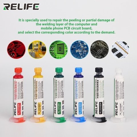 Soldering Mask RELIFE RL-UVH900Y , (yellow, 10 ml, UV) Preview 1