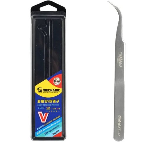 Mounting Tweezers Mechanic ST-15, (curved, 115 mm, C-grade high quality) Preview 1