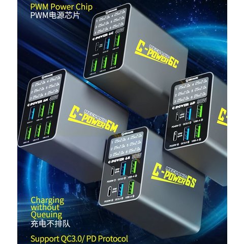 Mains Charger Mechanic C-Power 6P, (90 W, Quick Charge, Power Delivery (PD), 6 outputs) Preview 2