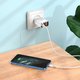 Сетевое зарядное устройство Hoco C100A, 20 Вт, Quick Charge, Power Delivery (PD), белый, с дисплеем, 2 порта, #6931474769800 Превью 3
