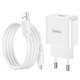 Adaptador de red Hoco C106A, 10.5 W, blanco, con cable micro-USB Tipo-B, 1 puerto, #6931474783905 Vista previa  1