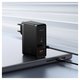 Adaptador de red Baseus GaN5 Pro, 160 W, Power Delivery (PD), negro, con cable USB tipo C - USB tipo C, 3 puertos, #P10110825113-00 Vista previa  2