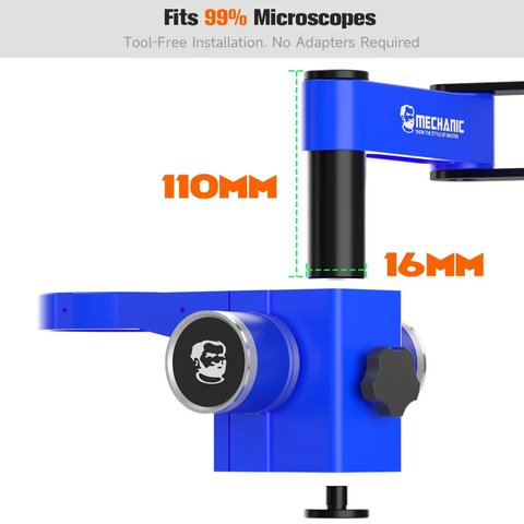 Pie para microscopio Mechanic M6, 360° Vista previa  3