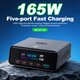 Adaptador de red RELIFE Q8, 165 W, Quick Charge, Power Delivery (PD), gris, 5 puertos Vista previa  1