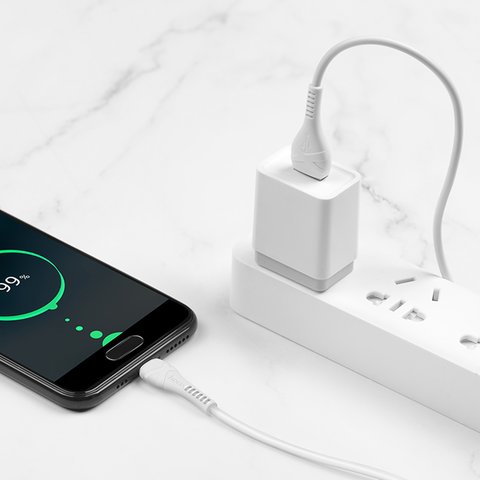USB кабель Hoco X37, USB тип-C, USB тип-A, 100 см, 3 A, белый, #6931474710512 Превью 3
