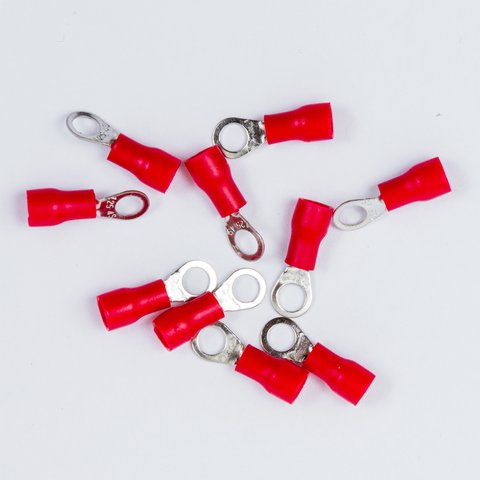 Наконечник RV 1.25-4, 4 мм, кільцевий, ізольований, червоний, 10 шт., 0,5-1,5 мм² Прев'ю 1