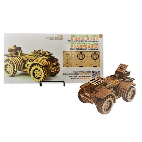 Механический 3D-пазл Wood Trick Квадроцикл Превью 3