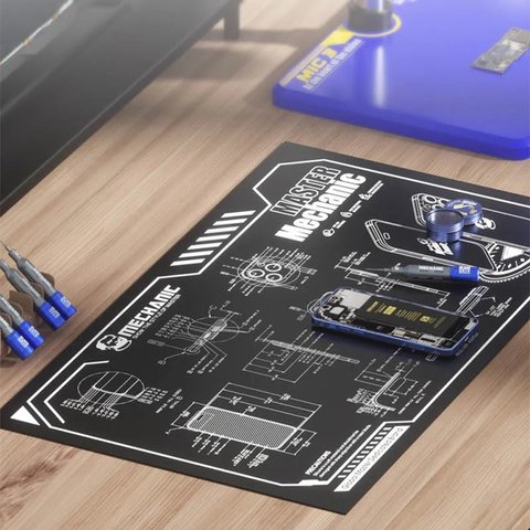 Коврик монтажный Mechanic V78, устойчив к пятнам, термостойкий, 600 мм, 350 мм Превью 5