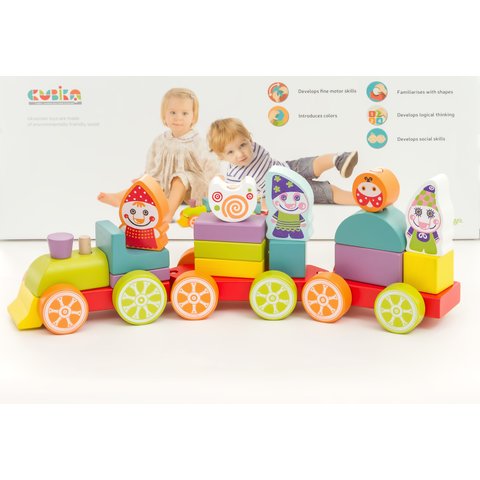 Juego de construcción CUBIKA "Tren de tesoros de enanitos" LP-4 Vista previa  2